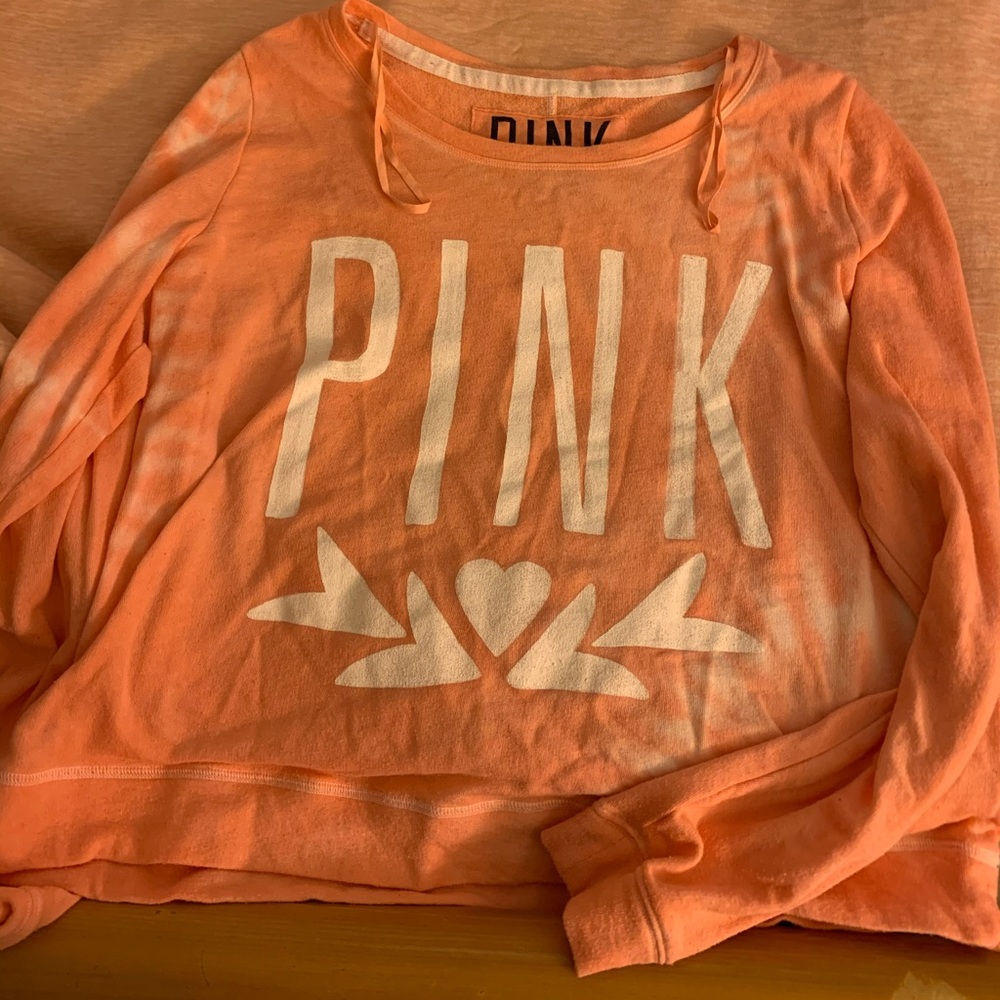 Victoria’s Secret pink terry cloth sweatshirt